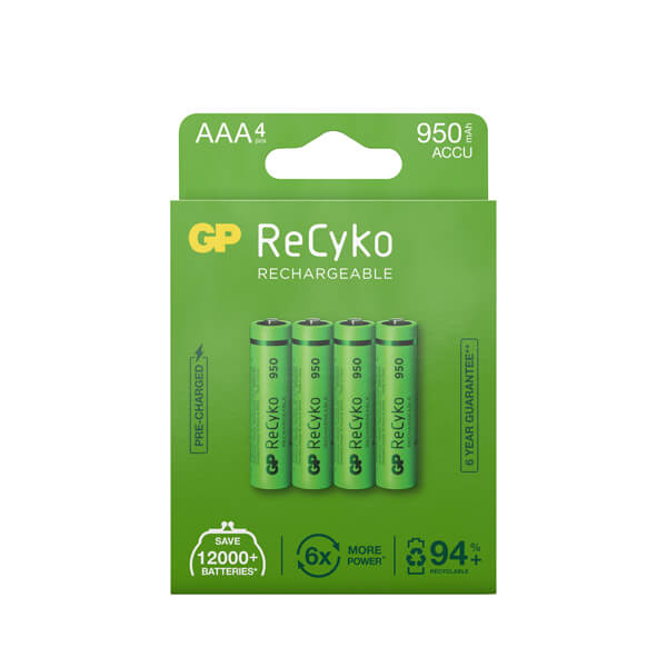 Genopladelige AAA Recyko batterier / 950mAh (04891199199981)