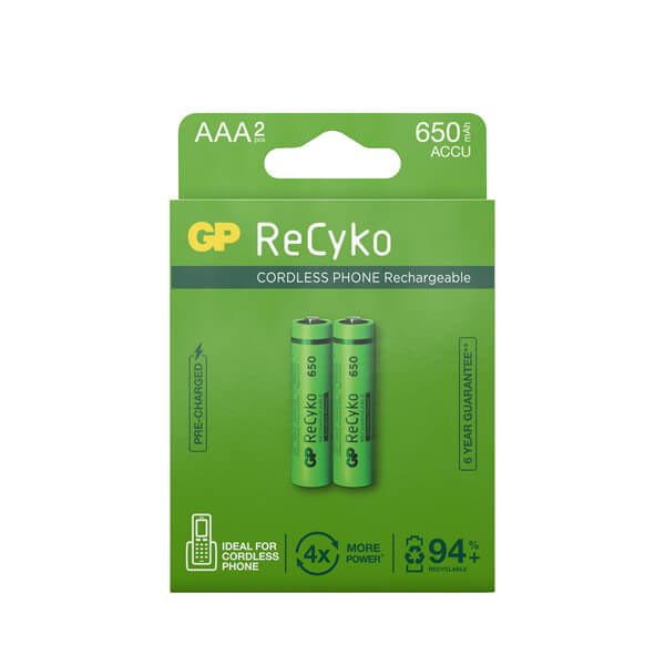Genopladelige AAA Recyko batterier / LR03 650mAh (4891199169922)