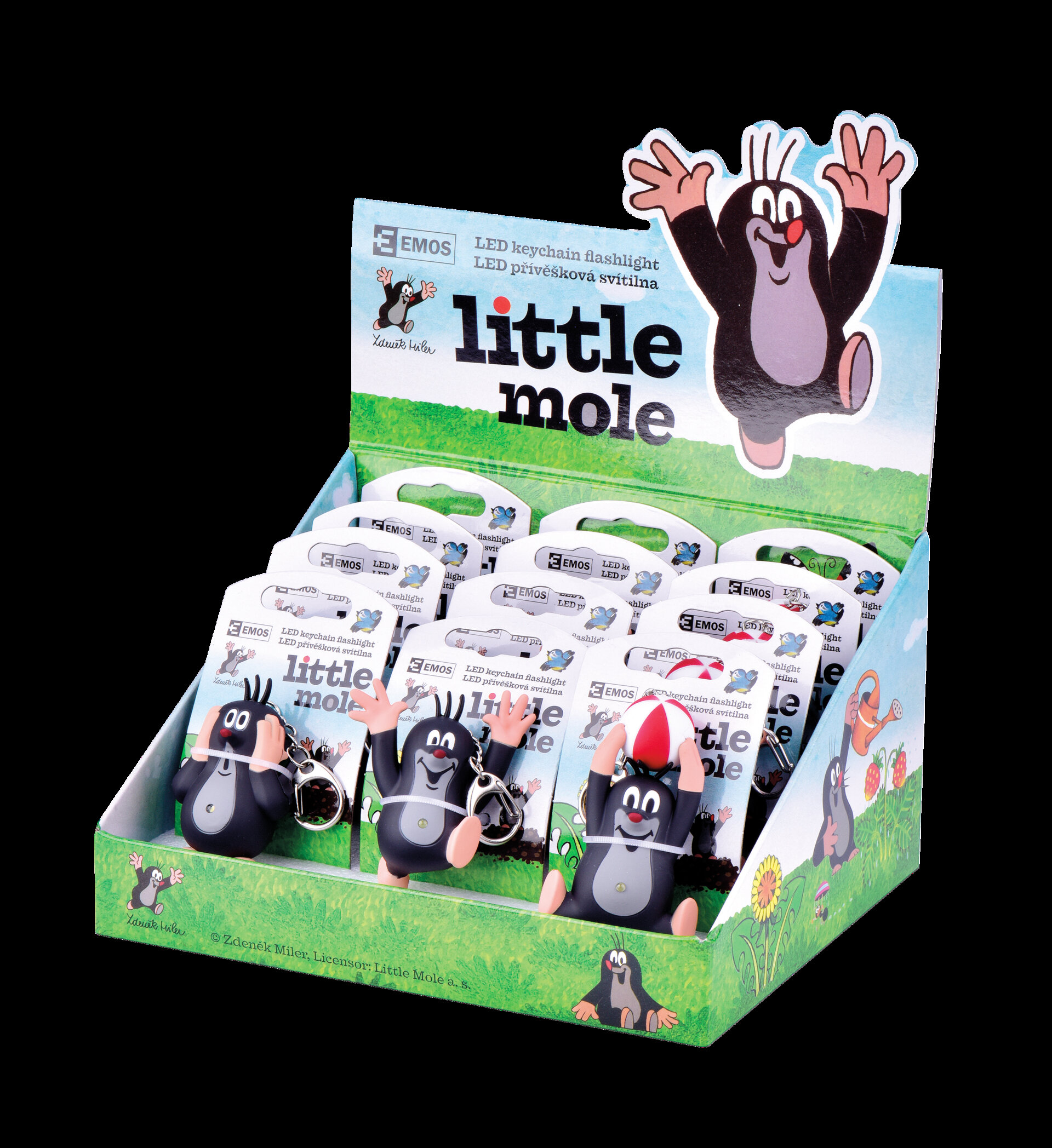 Little Mole (muldvarp) nøglering med lys