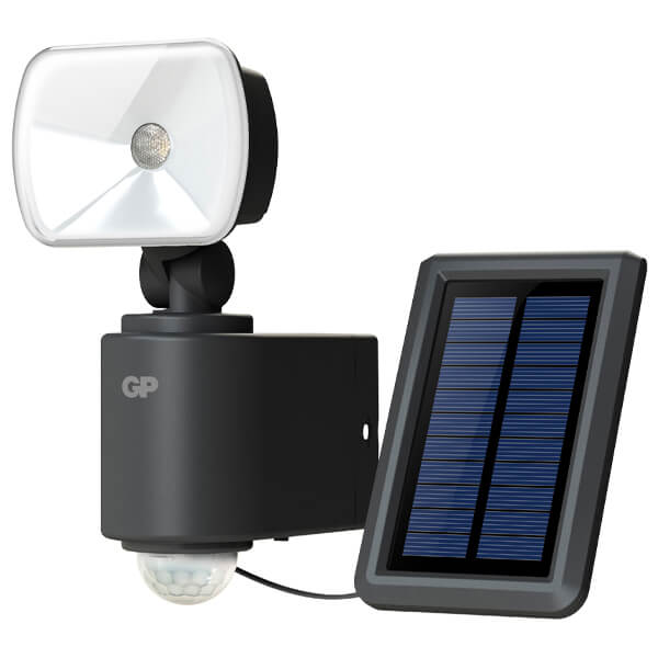 GP Safeguard RF3.1H. Kraftig ledningsfri udendørs sensorlampe m/Solceller