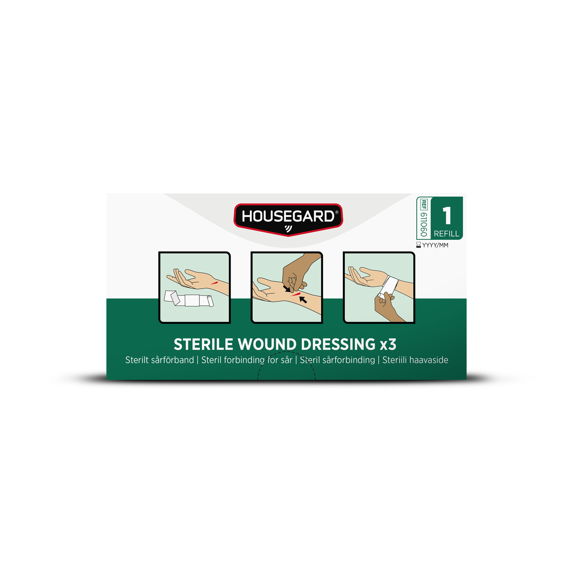 Housegard Sterilt sårforbinding (3-pak)