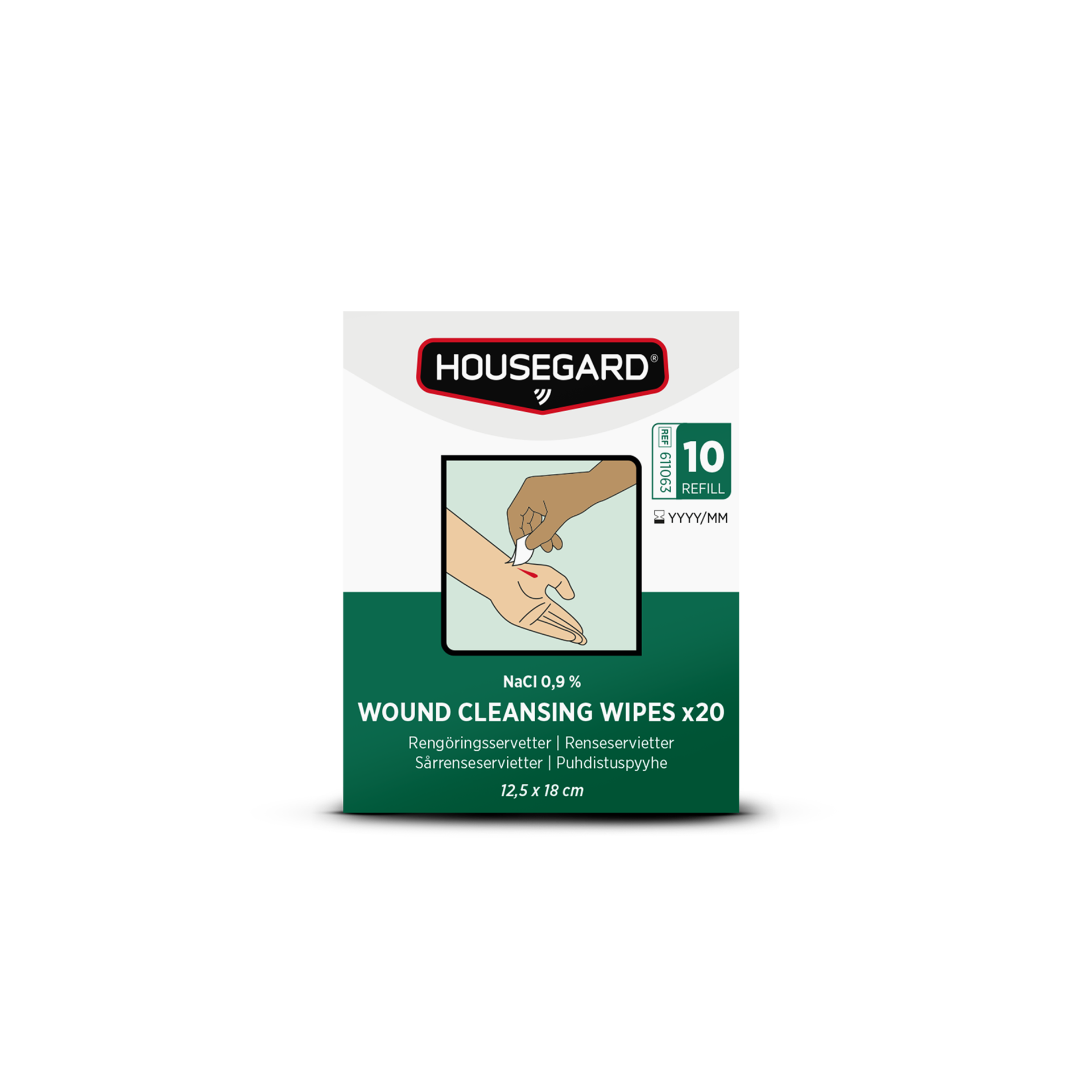 Housegard Sårservietter NaCl 0,9% (20-pak)