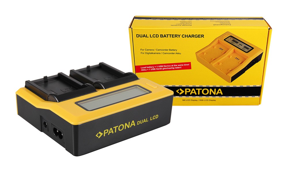 Se Dual LCD USB oplader til Canon LPE5 LP-E5 hos BatteryStore & More