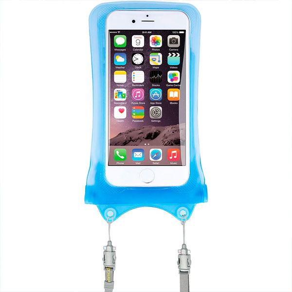Vandtæt pose til mobil - Beskyt din mobil med AquaVault Blå