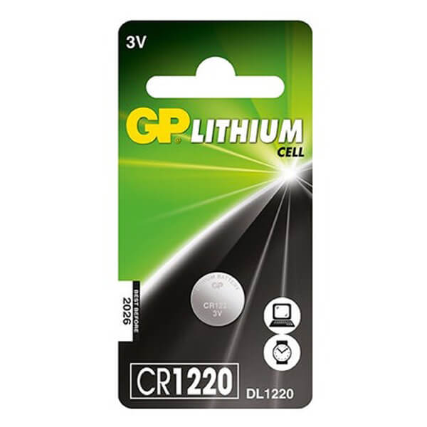 GP Lithium 3V CR1220 Knapcelle Batteri