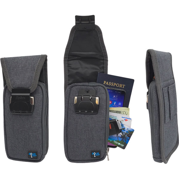 Se FlexSafe Mini - Lille rejsetaske til sikring af dine værdier hos BatteryStore & More
