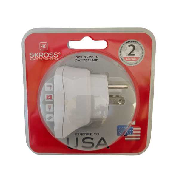 Skross Rejseadapter Europa til USA