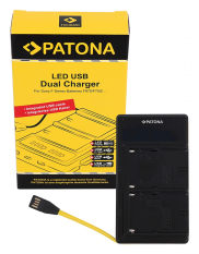 Dual LED USB oplader til Sony NP-FM50 NP-F550 NP-F750 NP-F970