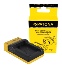 Slim micro-USB oplader til Leica Panasonic DMW-BMB9 V-Lux V-Lux 2 VLux 2 II