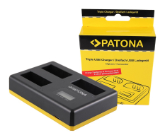 USB triple oplader til Canon LP-E8 EOS-450D EOS-550 EOS Rebel T2i
