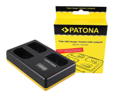USB triple oplader til Canon LP-E6 EOS 5D 60D 60Da 6D 7D EOS70D EOS-70D LP-E6 Mark II