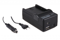 4-i-1 oplader til Canon LP-E6 LPE6 LP-E-6 EOS 5D Mark II EOS 7D