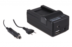4-i-1 oplader til Nikon EN-EL12 Coolpix S610 S610c S710