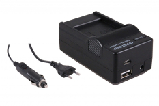 4-i-1 oplader til Samsung IA-BP85ST SC-HMX10 SC-HMX10A MX25