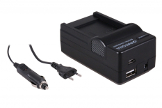 4-i-1 oplader til SAMSUNG SLB-07A TL100 TL210 TL220 PL150