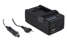 4-i-1 oplader til Nikon EN-EL19 Coolpix S2500 S4100 S3100