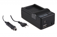 4-i-1 oplader til Fuji FinePix X-Pro 1 HS30 EXR HS30EXR HS33 EXR