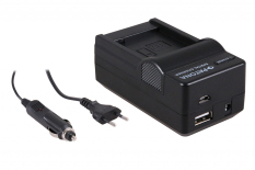 4-i-1 oplader til Panasonic DMC-GF6 DMW-BLG10 DMW-BLG10E