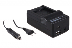 4-i-1 oplader til Panasonic DMW-BCL7E SZ9 SZ3 XS1 FS50 BCL7