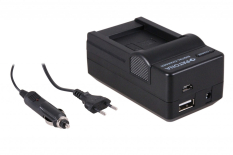 4-i-1 oplader til Panasonic DMW-BCM13 DMC-FT5 DMC-TZ41 DMC-ZS30