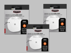 3 stk Housegard Luma 230V Wifi r�galarm inkl 10 �rs batteri