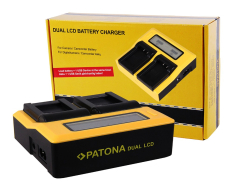 Dual LCD USB oplader til Olympus PSBLN1 PS-BLN1