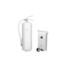 Brandslukker 2 kg og brandt�ppe i hvidt design