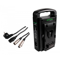 Dual V-Mount oplader til Sony BP-95W BP-GL65 BP-190WS inkl. 4-Pin XLR kabel