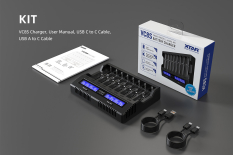 Xtar VC8S USB-C / USB-A Batterilader
