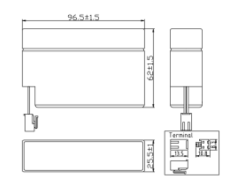 12 volt 0,8 Ah. bly batteri (AGM)